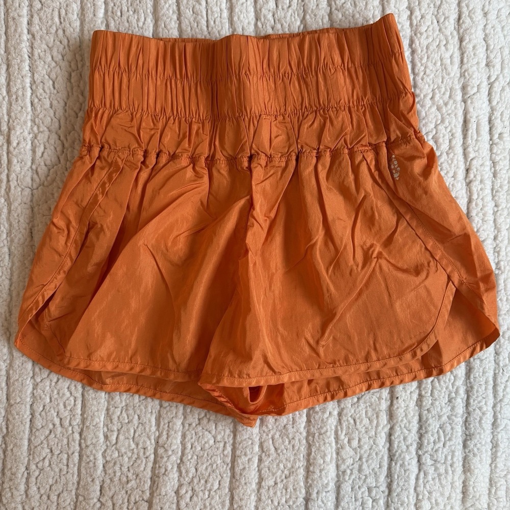 FP Movement Free People Women's The Way Home Shorts Orange Size Small High Waist